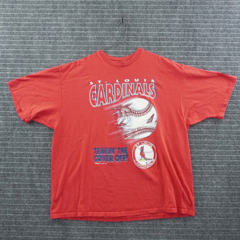 Vintage 90s Starter St. Louis Cardinals T-Shirt Mens XXL Red MLB Graphic 1994